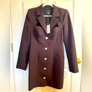 River Island NWT Black Coat Dress in Size 6